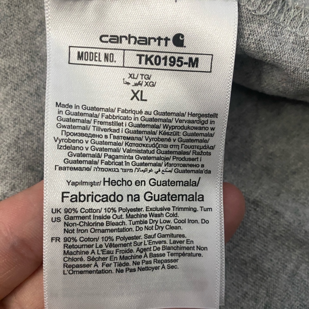 Carhartt Heather Gray Short Sleeve Tee, Size XL - Picture 4 of 5